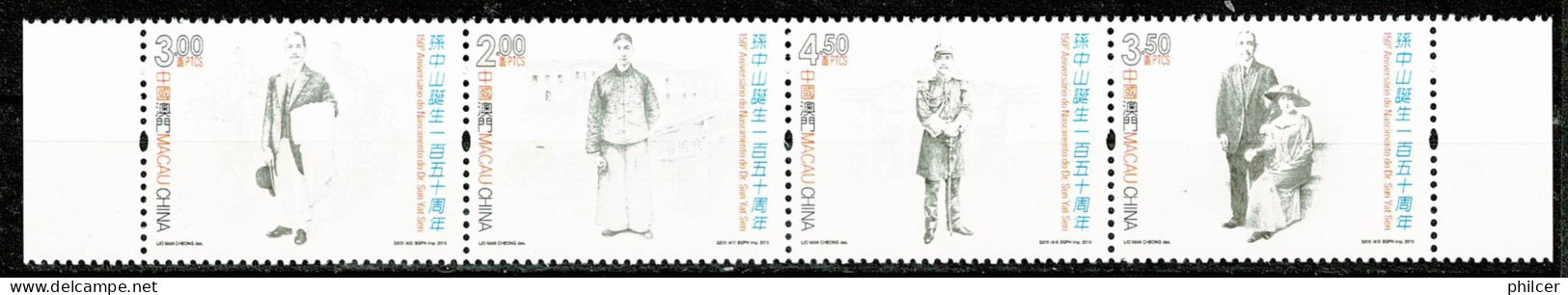 Macau, 2016, 150º Aniv. Do Nasc. Do Dr. Sun Yat Sen, MNH - Nuovi