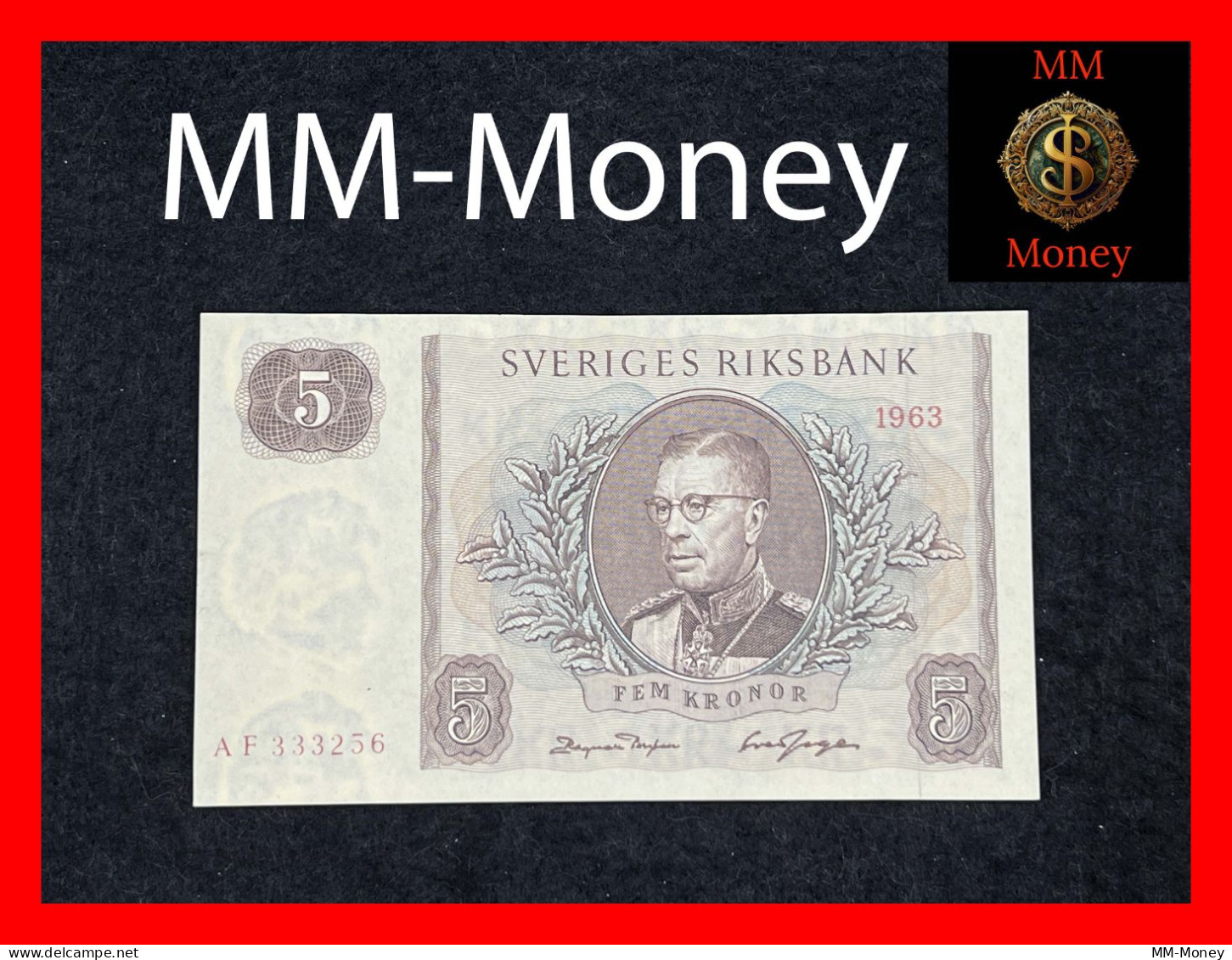 SWEDEN  5 Kronor  1963   P. 50    AU \ UNC - Suecia