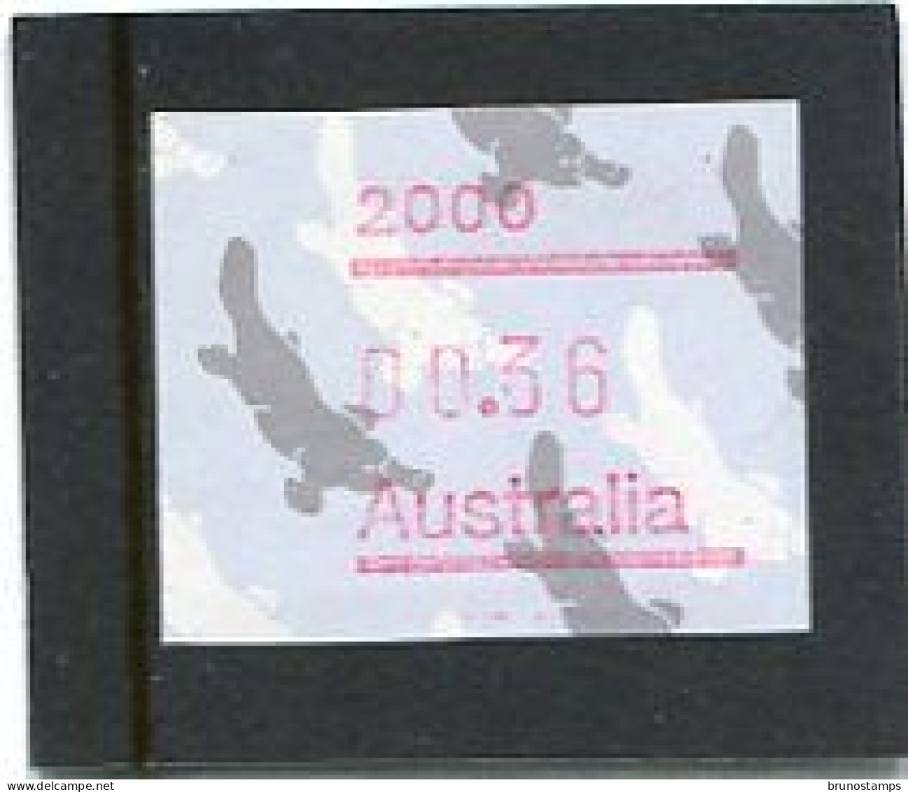 AUSTRALIA - 1986   36c  FRAMA  PLATYPUS  POSTCODE  2000 (SYDNEY)  MINT NH - Automatenmarken [ATM]