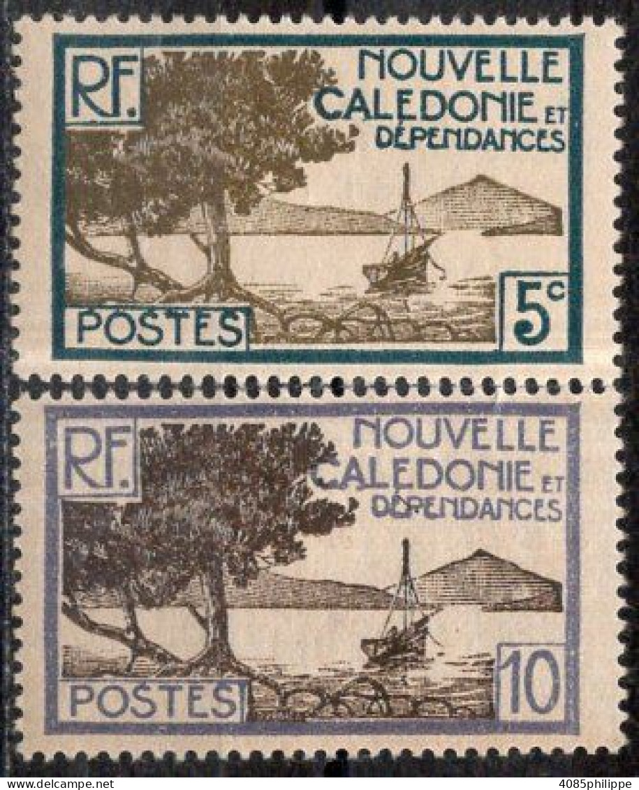 Nvelle CALEDONIE Timbres-Poste N°142** & 143** Neufs Sans Charnières TB Cote : 2€25 - Neufs