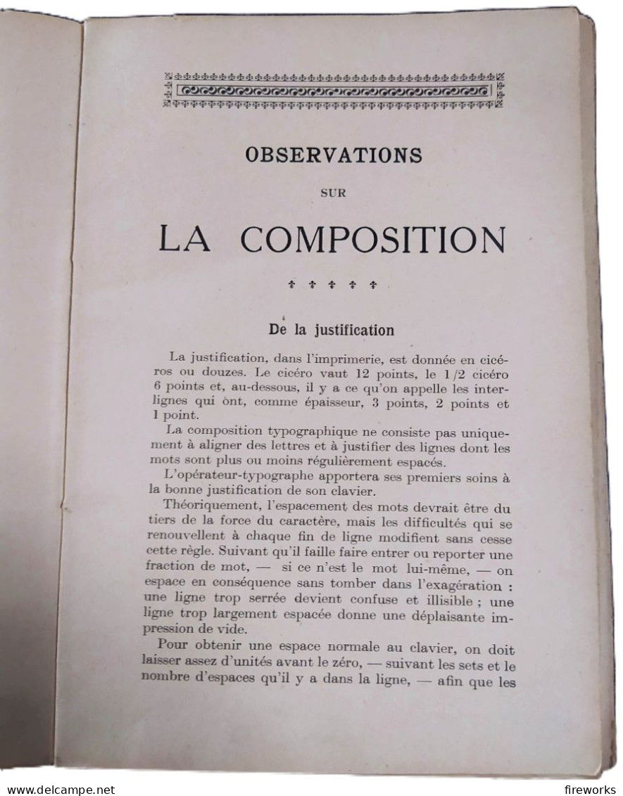 RAPPEL DE QUELQUES REGLES TYPOGRAPHIQUES A L'USAGE DES OPERATEURS MONOTYPISTES - Unclassified