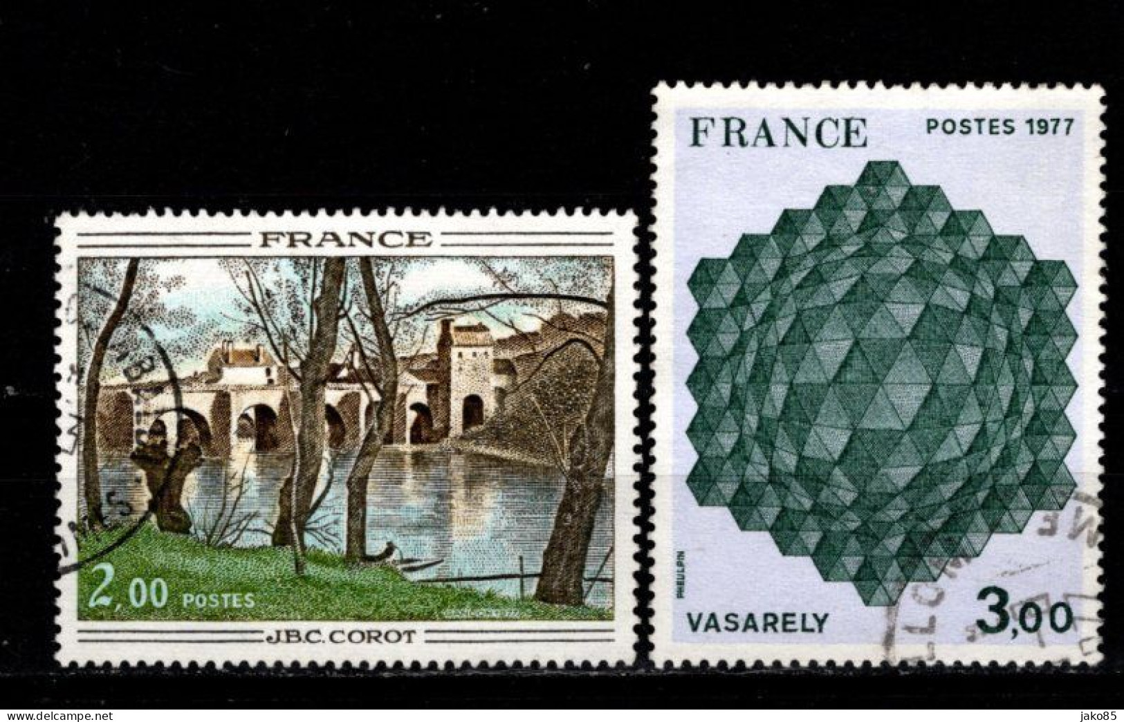 - FRANCE - 1977 - YT N° 1923 / 1924 - Oblitérés - Oeuvres D'Art - Usados