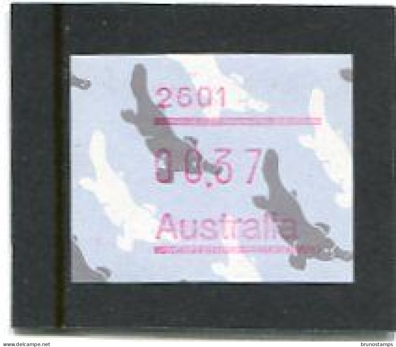 AUSTRALIA - 1987   37c  FRAMA  PLATYPUS  POSTCODE  2601 (CANBERRA)  MINT NH - Timbres De Distributeurs [ATM]