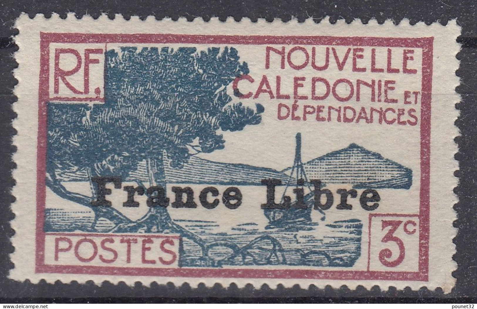 NOUVELLE CALEDONIE FRANCE LIBRE N° 197 NEUF ** GOMME SANS CHARNIERE - A VOIR - Ongebruikt