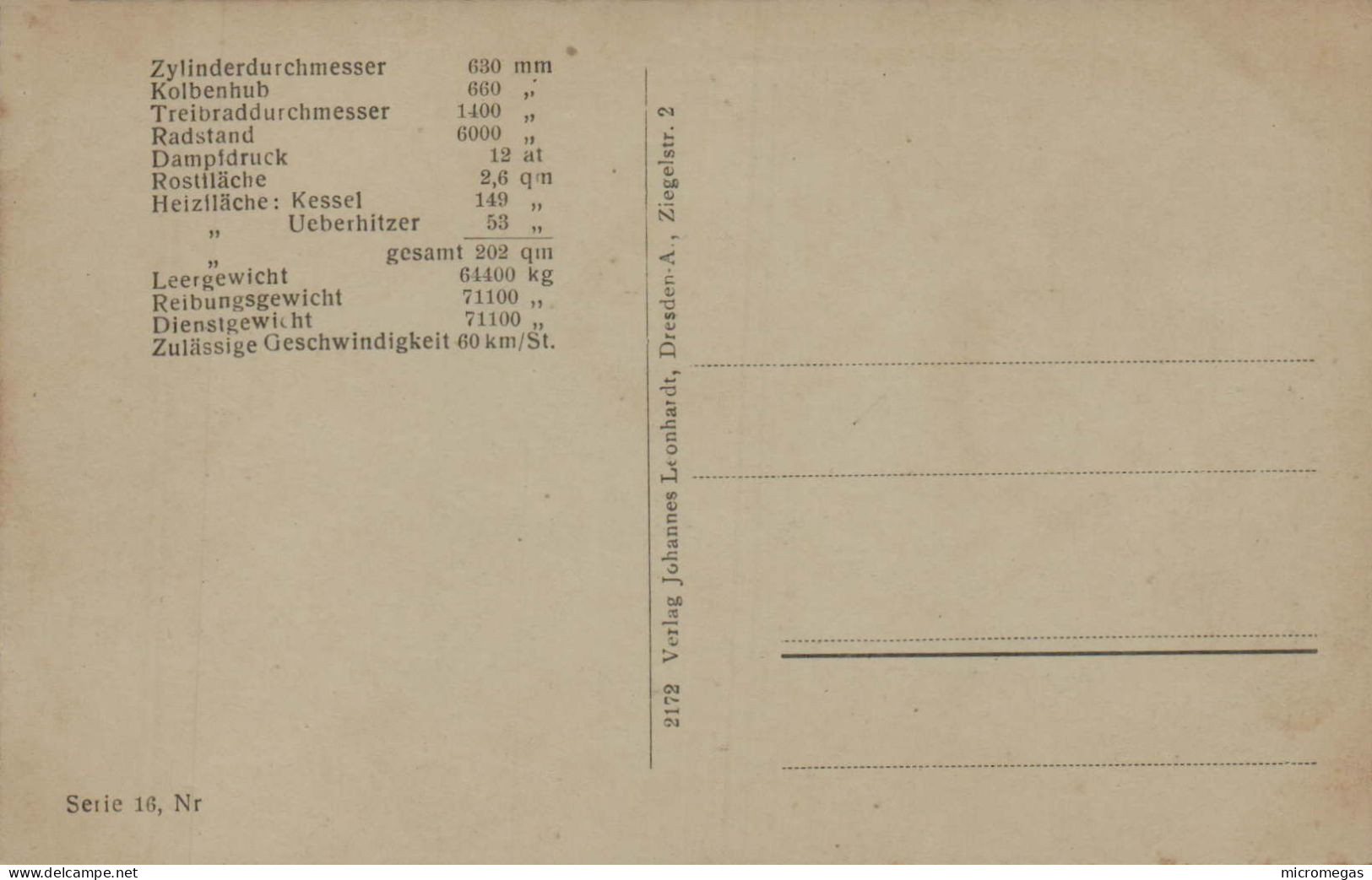 E. Heissdampf-Güterzuglokomotive Der Preussischen Staatsbahn, Bordig 1918 - Eisenbahnen