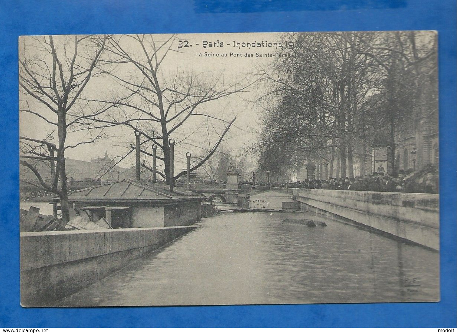 CPA - 75 - Paris - Inondations 1910 - La Seine Au Pont Des Saints-Pères - Non Circulée - Inondations De 1910