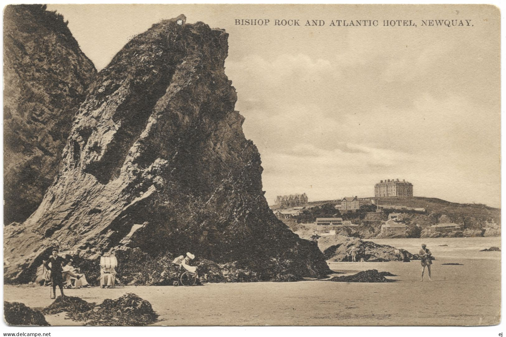 Bishop Rock And Atlantic Hotel Newquay Unused C1920 - Hartnell's Series - Newquay