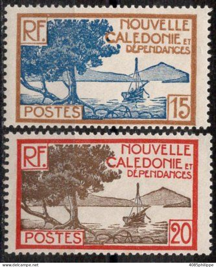 Nvelle CALEDONIE Timbres-Poste N°144** & 145** Neufs Sans Charnières TB Cote : 3€00 - Neufs