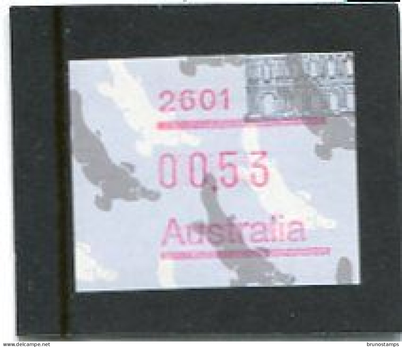 AUSTRALIA - 1987   53c  FRAMA  PLATYPUS  POSTCODE  2601 (CANBERRA)  FINE USED - Vignette [ATM]