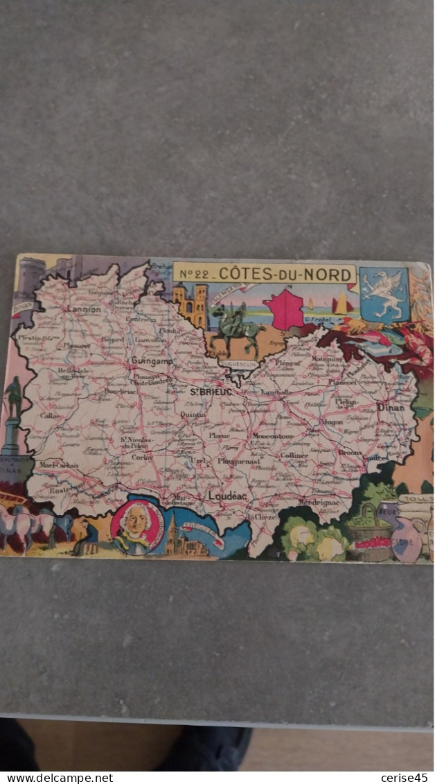 CARTE DEPARTEMENT* 22...COTES DU NORD - Cartes Géographiques