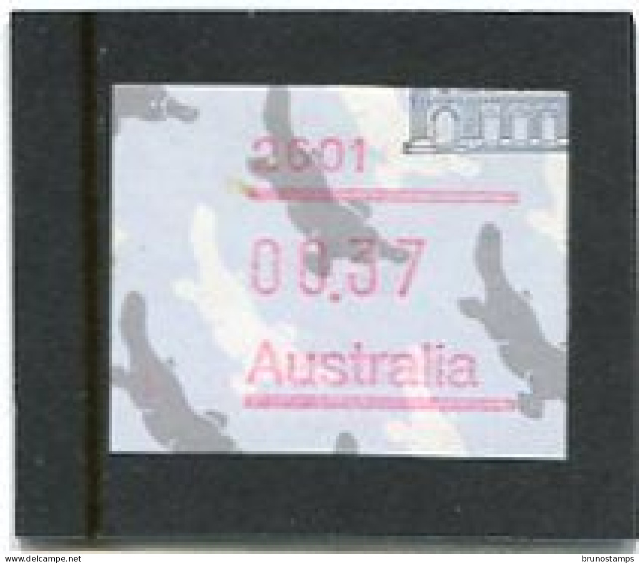 AUSTRALIA - 1987   37c  FRAMA  PLATYPUS  POSTCODE  2601 (CANBERRA)  FINE USED - Timbres De Distributeurs [ATM]