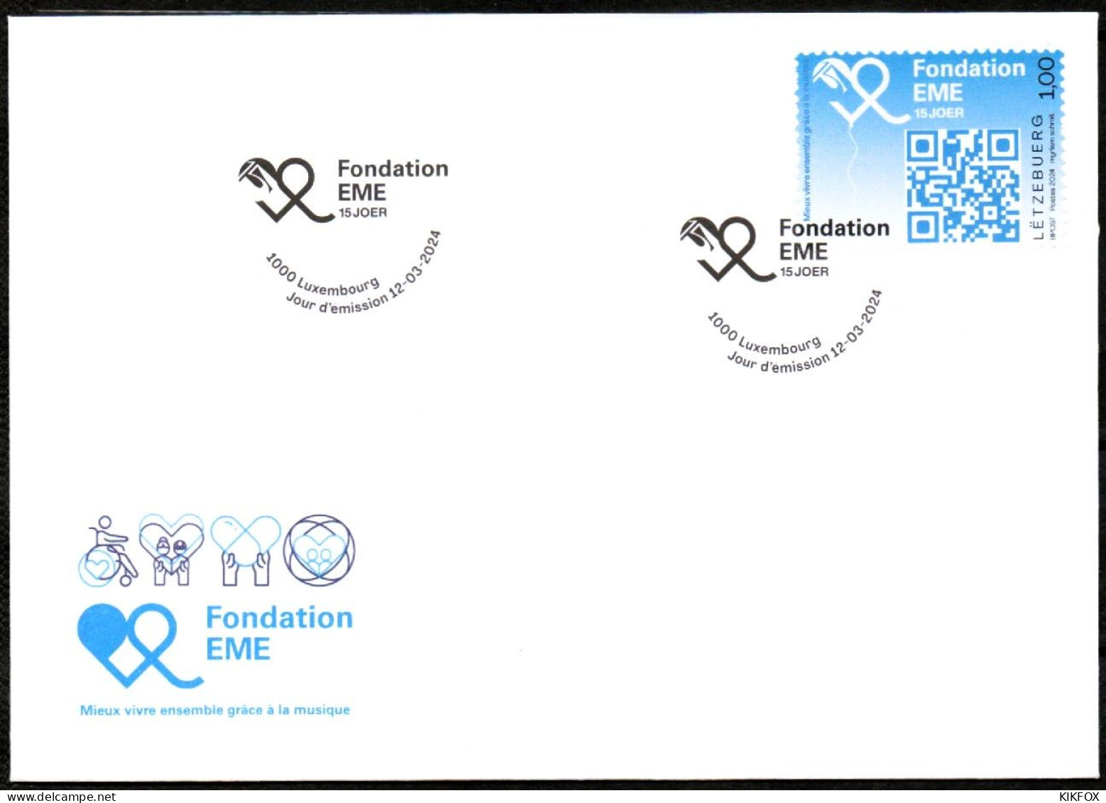 Luxembourg , Luxemburg , 2024, MÄRZAUSGABE,15 ANS FONDATION EME, FDC, ESTB - FDC