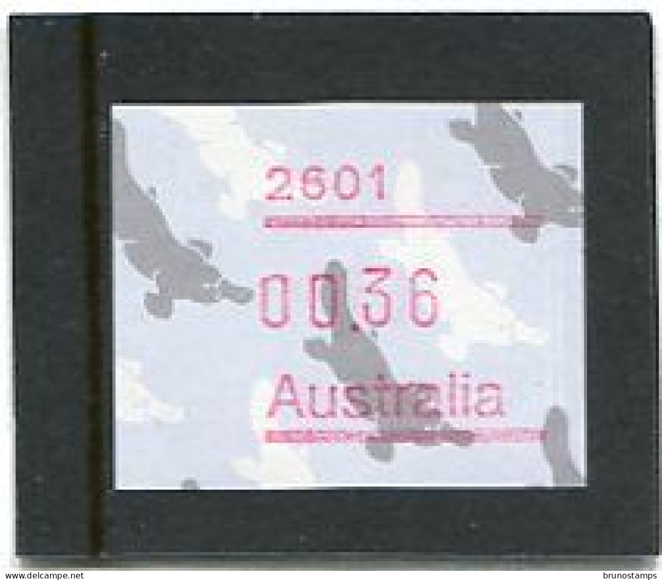 AUSTRALIA - 1986  36c  FRAMA  PLATYPUS  POSTCODE  2601 (CANBERRA)  MINT NH - Timbres De Distributeurs [ATM]
