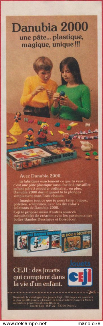 Danubia 2000. Une Pâte ... Plastique, Magique, Unique !!! Un Jeu CEJI. 1975. - Publicités