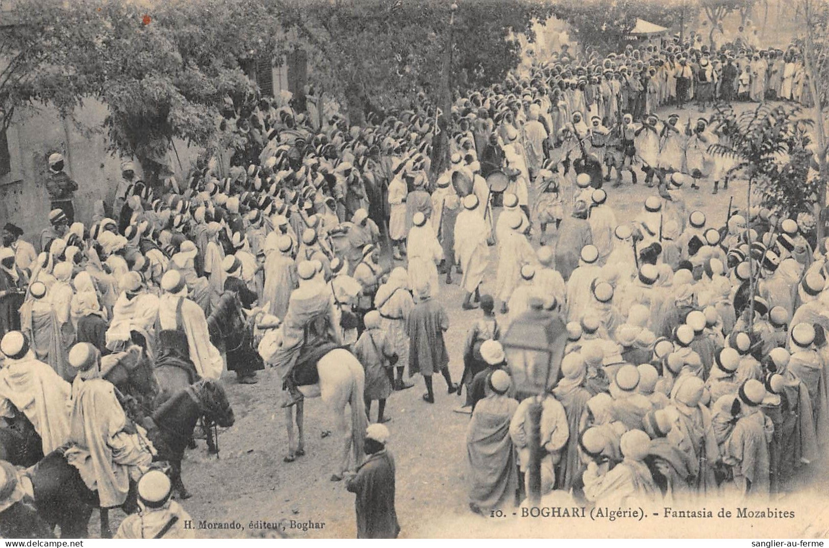 CPA ALGERIE / BOGHARI / FANTASIA DE MOZABITES - Altri & Non Classificati