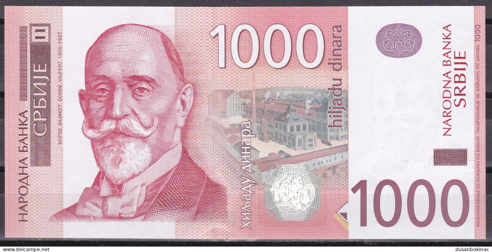 Serbia-1000 Dinara 2003 ZA,signature Kori Udovicki , UNC Replacement - Serbia