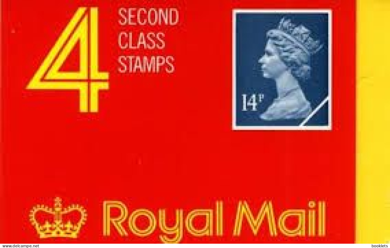 GREAT BRITAIN, WINDOW BOOKLET (RETAIL), 1989, GB 4a, 4x14p MISSING PHOSPHOR - Booklets