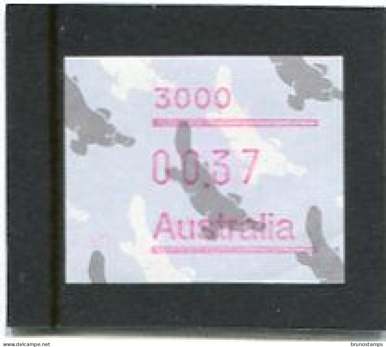 AUSTRALIA - 1987  37c  FRAMA  PLATYPUS  POSTCODE  3000 (MELBOURNE)  MINT NH - Timbres De Distributeurs [ATM]