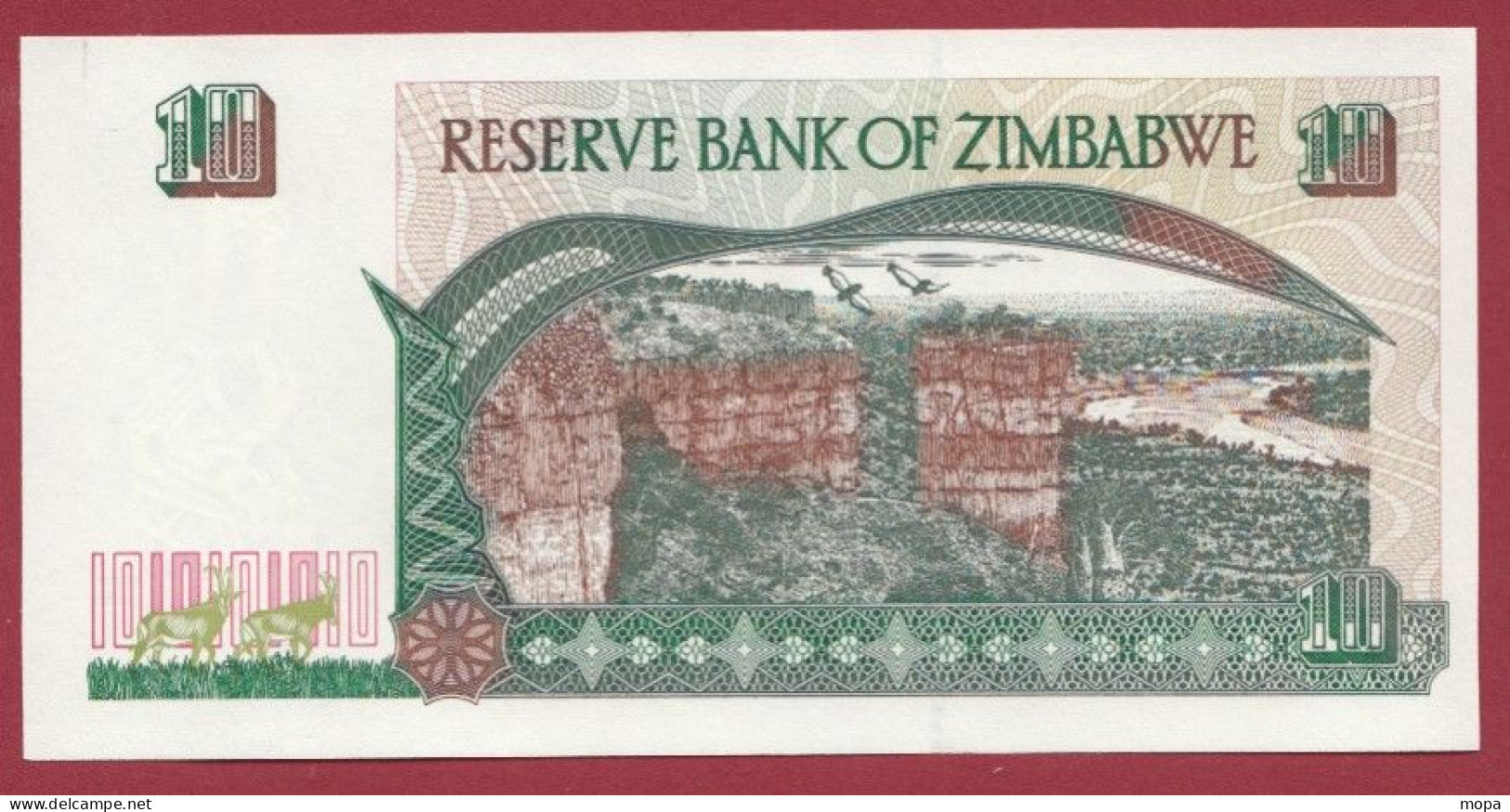 Zimbabwe--10 Dollars ---1997--UNC---(489) - Simbabwe