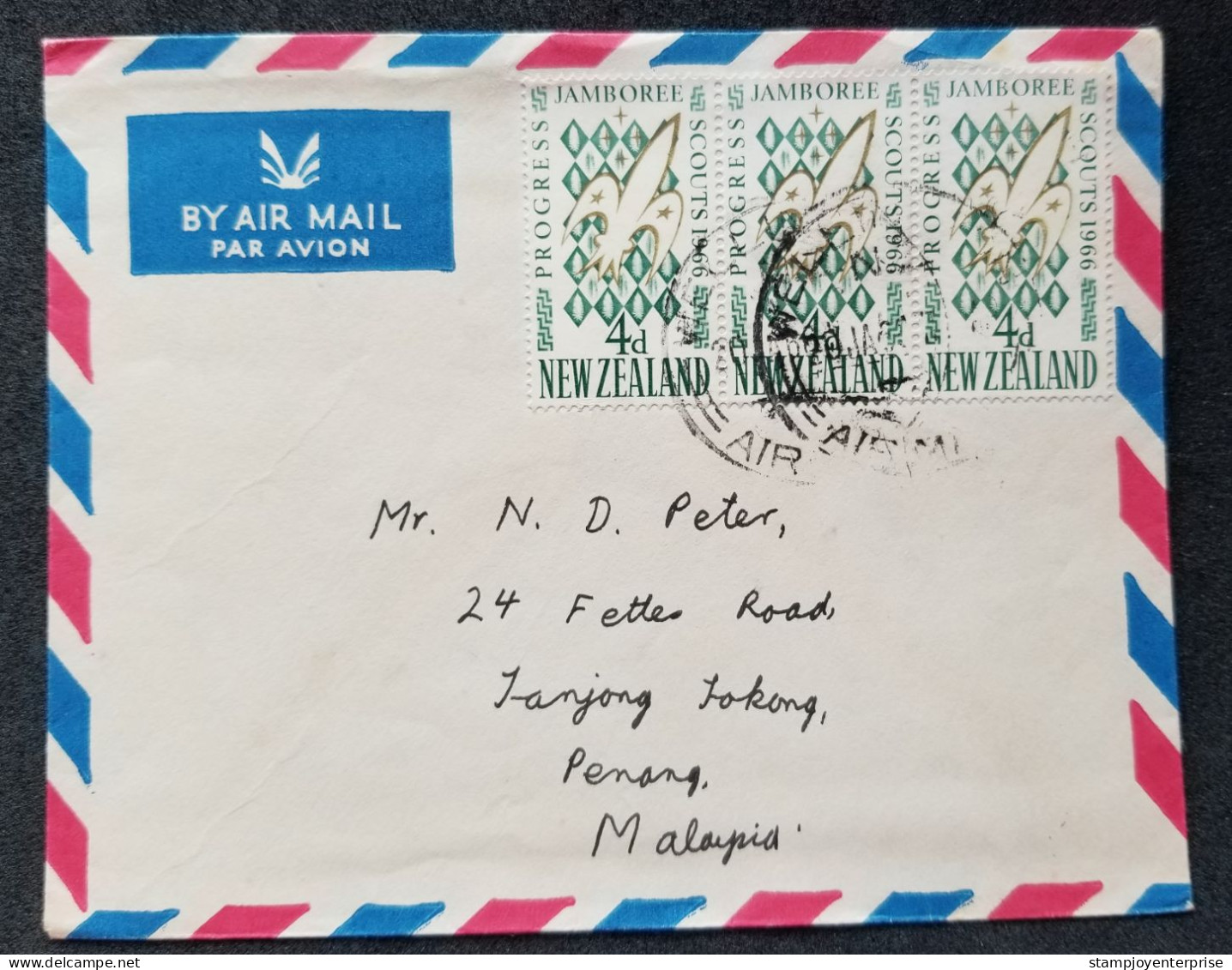 New Zealand - Malaysia Scout 1966 Scouting Jamboree Scouts (cover) *addressed *see Scan - Covers & Documents