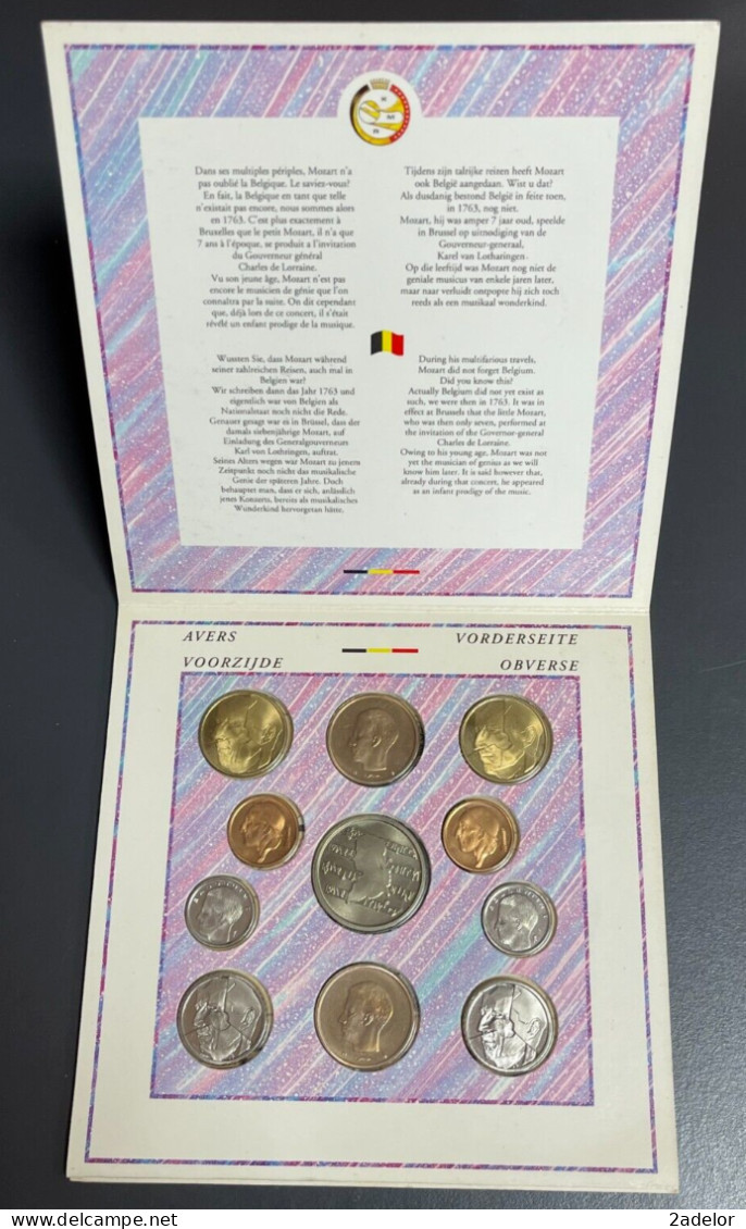 Beau Coffret Du Royaume De Belgique, Mozart, 1991 - Collections