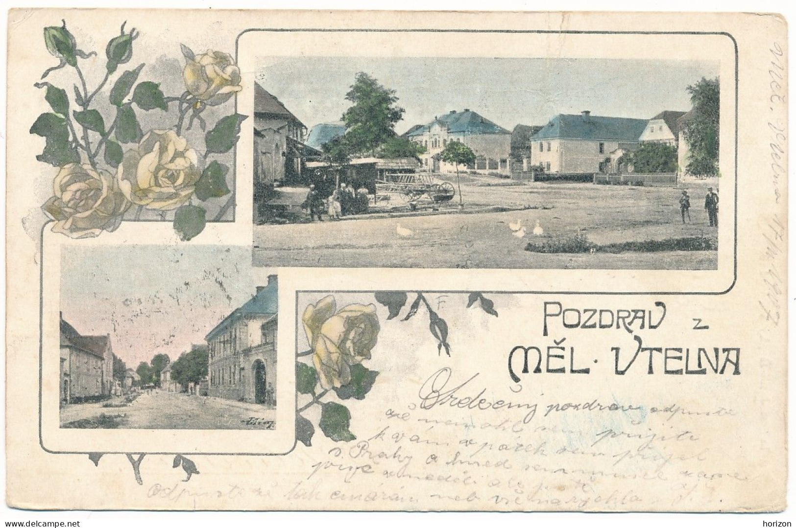 XCZE.369  Pozdrav Z Měl Vtelna (Mělnické Vtelno) - 1907 - Tschechische Republik