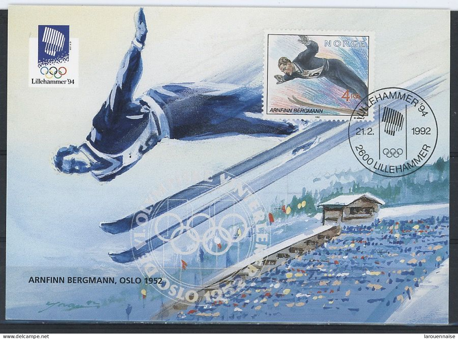 JEUX OLYMPIQUES - SAUT A SKI - ARNFINN BERMANN -OSLO 1952 - Olympische Spiele