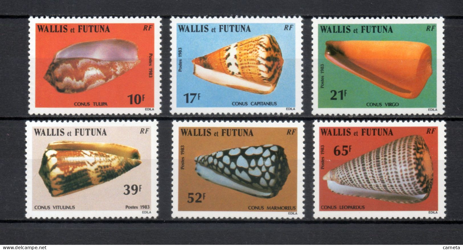 WALLIS ET FUTUNA N° 306 à 311   NEUFS SANS CHARNIERE COTE 7.00€   COQUILLAGE ANIMAUX FAUNE - Ungebraucht