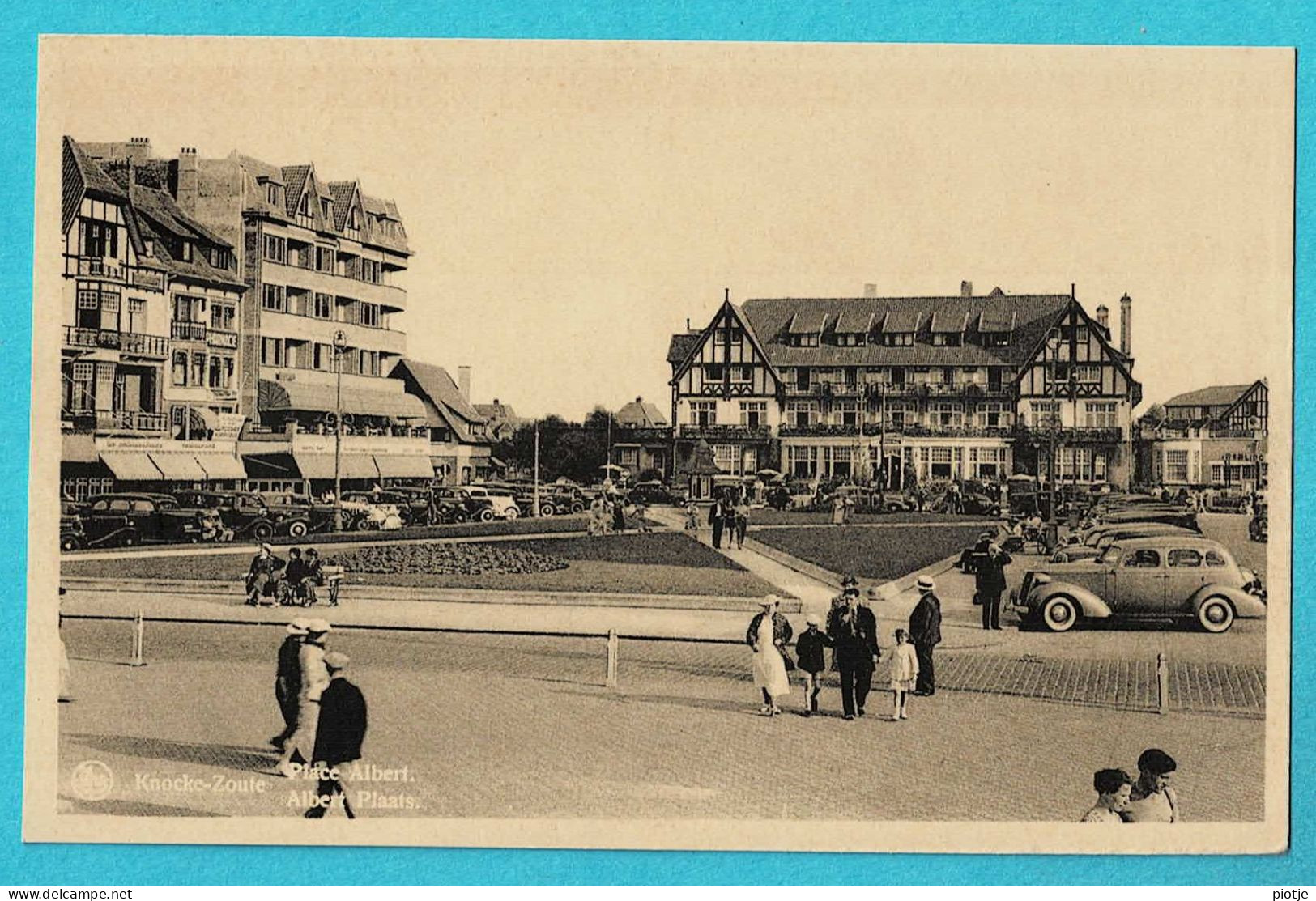 * Knokke Zoute - Knocke Le Zoute (Kust - Littoral) * (Nels, Ern Thill) Place Albert, Oldtimer Car, Animée, Hotel, Rare - Knokke