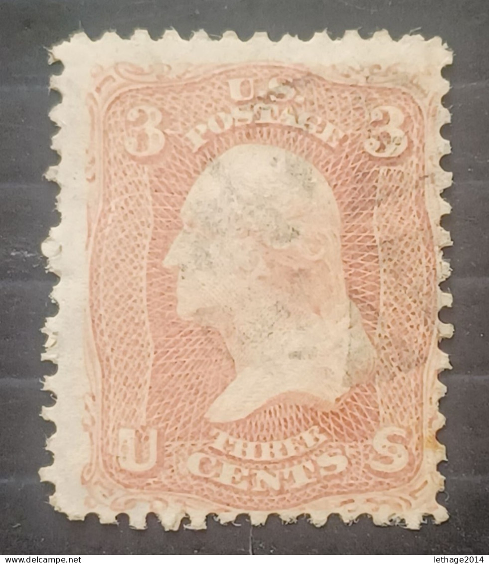 UNITED STATE 1867 WASHINGTON SC N 94A PERF 12 ROSE - Oblitérés