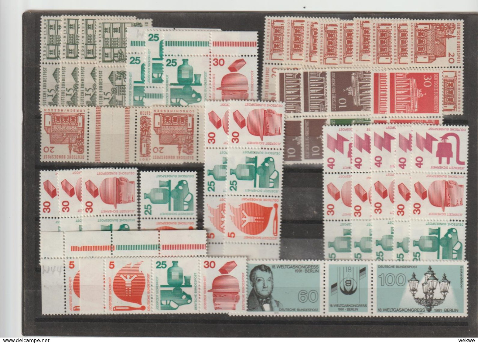 BRD Lot  100 / ZUSAMMENDRUCKE  - Dubletten ** MNH - Collections