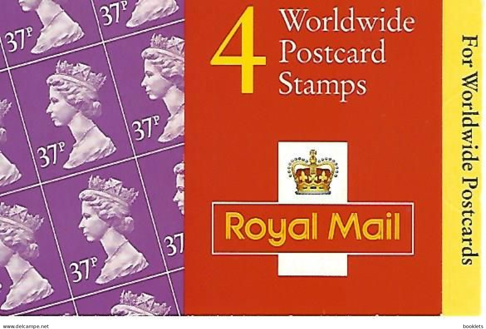 GREAT BRITAIN, WINDOW BOOKLET (RETAIL), 1996, GL1, 4x World Wide Postcards - Booklets