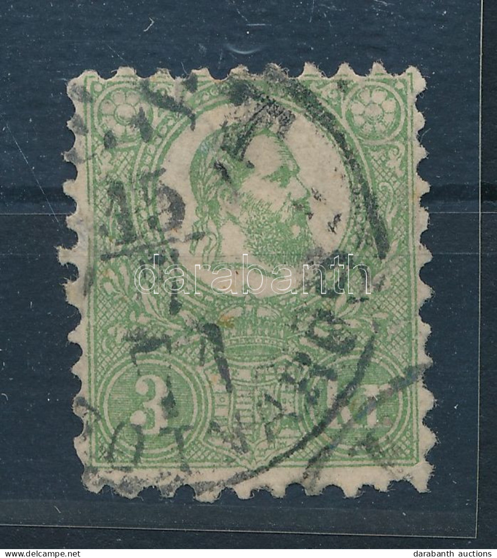 O 1871 Kőnyomat 3kr Jó állapotú Bélyeg Javított Fogazással (160.000) Good Quality Stamp With Repaired Perforation - Sonstige & Ohne Zuordnung