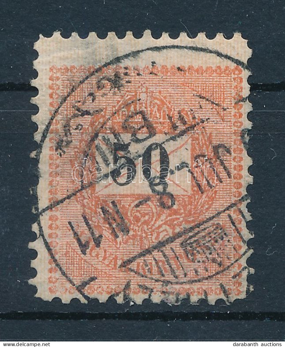 O 1898 Feketeszámú 50kr 11 1/2 Fogazással Vízjel II. (100.000) (rövid Sarokfog / Short Perfs.) - Other & Unclassified