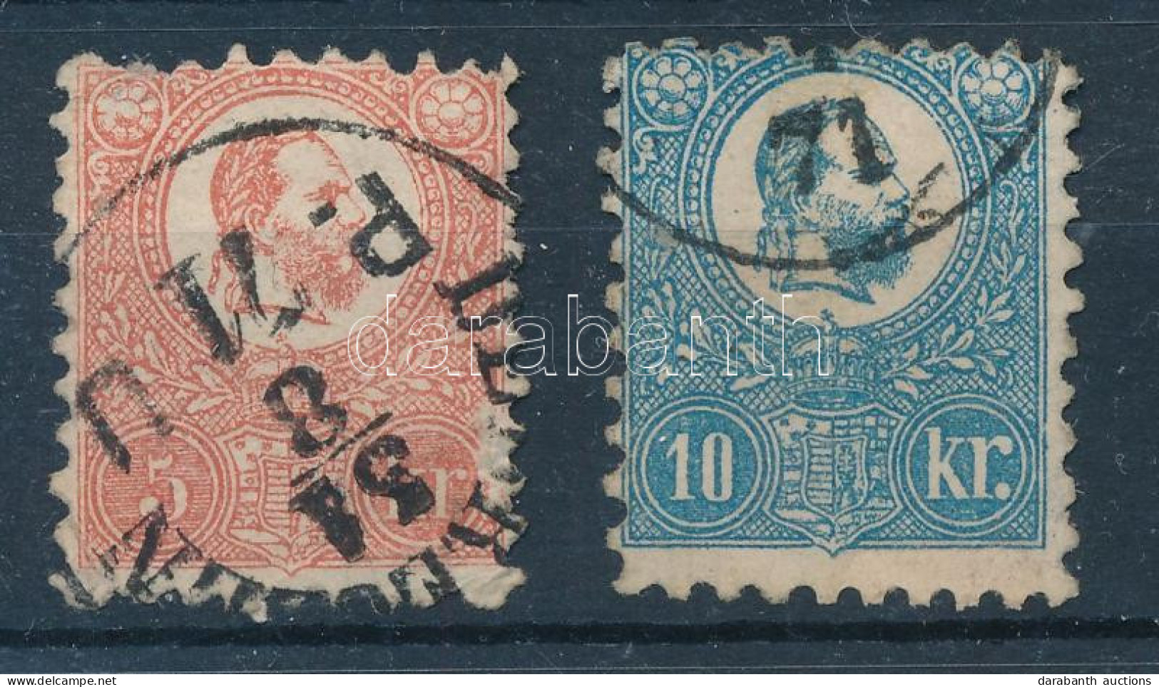 O 1871 Kőnyomat 5kr "DEBRECEZEN / P.U." és 10kr (min. 40.000) (5kr A Kép Oldal Jobb Szélen Horzsolás / Demaged On Front  - Otros & Sin Clasificación