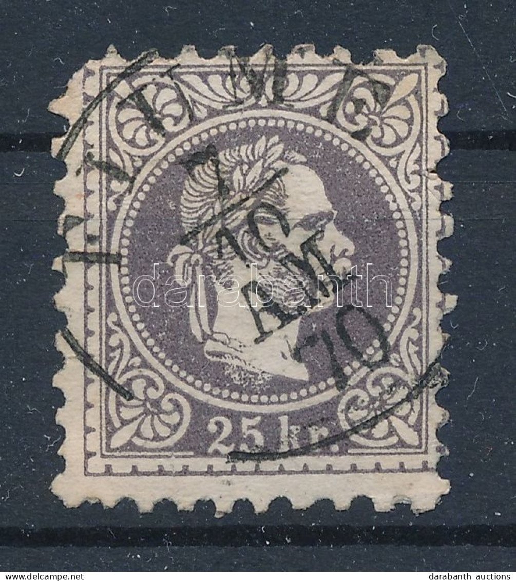 O 1867 25kr Erős Színű Bélyeg "FIUME A.M." (sarokfog Hiány / Missing Corner Perf.) - Other & Unclassified