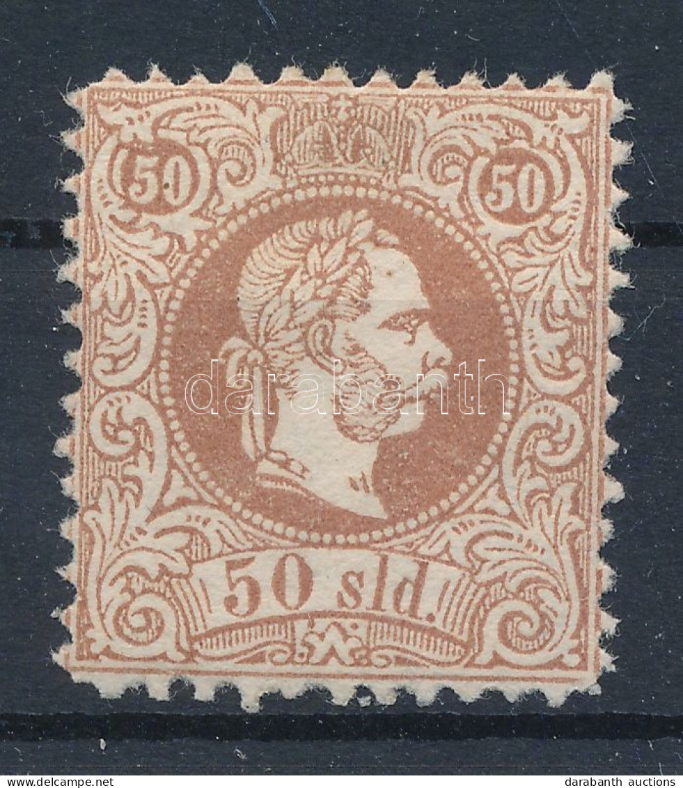 * Magyar Posta Romániában 1867 50sld Vízjeles Bélyeg 10 1/2 Fogazással Sign: Steiner - Altri & Non Classificati
