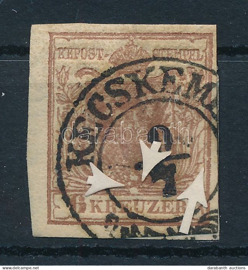 O 1850 6kr HP I. Látványos Lemezhibákkal "KECSKEM(ÉT)" - Sonstige & Ohne Zuordnung
