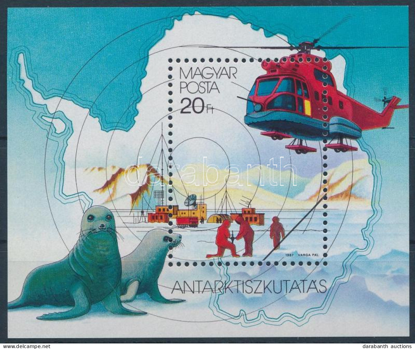 1987 Antarktiszkutatás MINTA Blokk - Autres & Non Classés