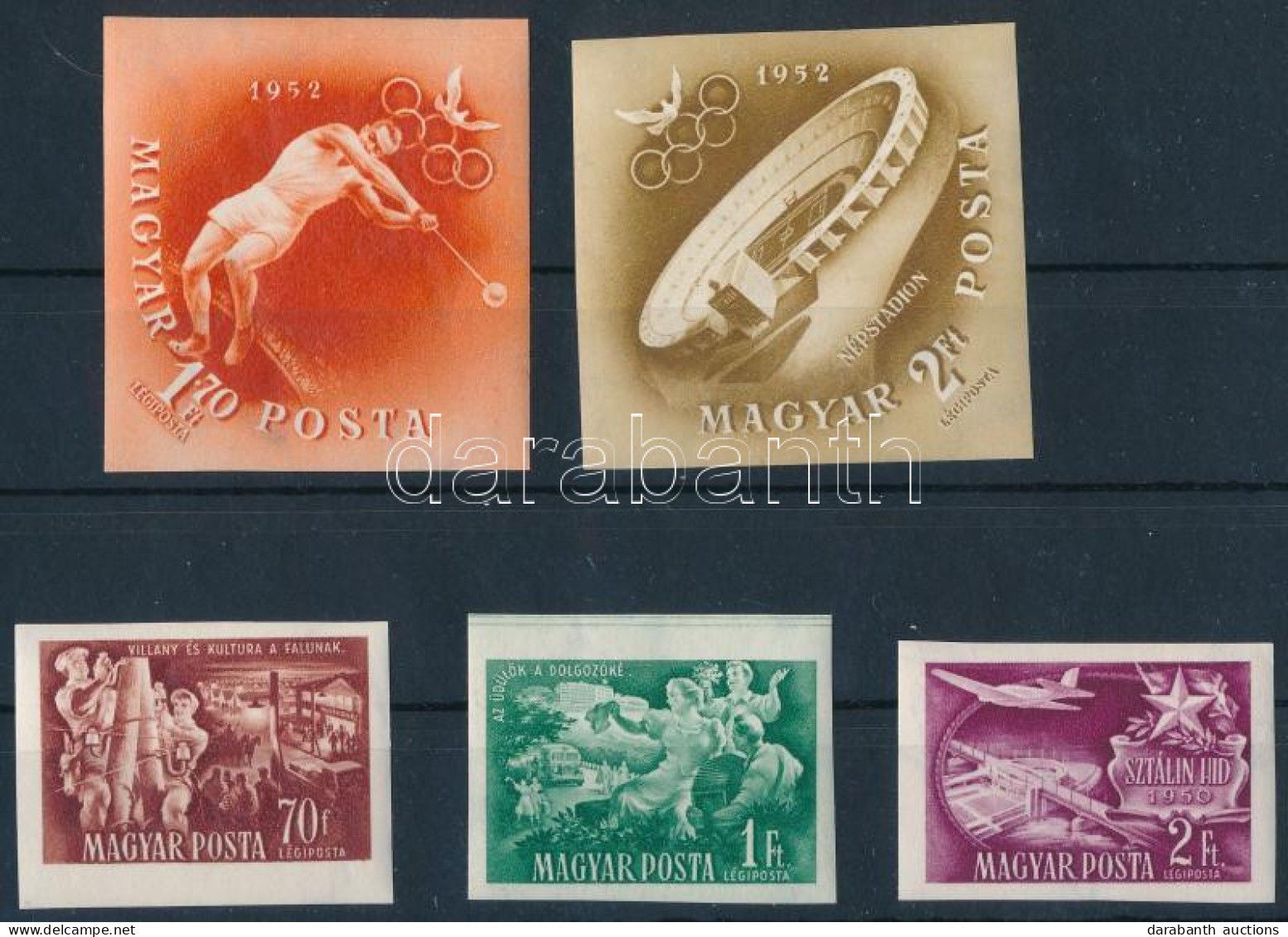 * 1951-1952 5 Db Klf Vágott Bélyeg - Altri & Non Classificati