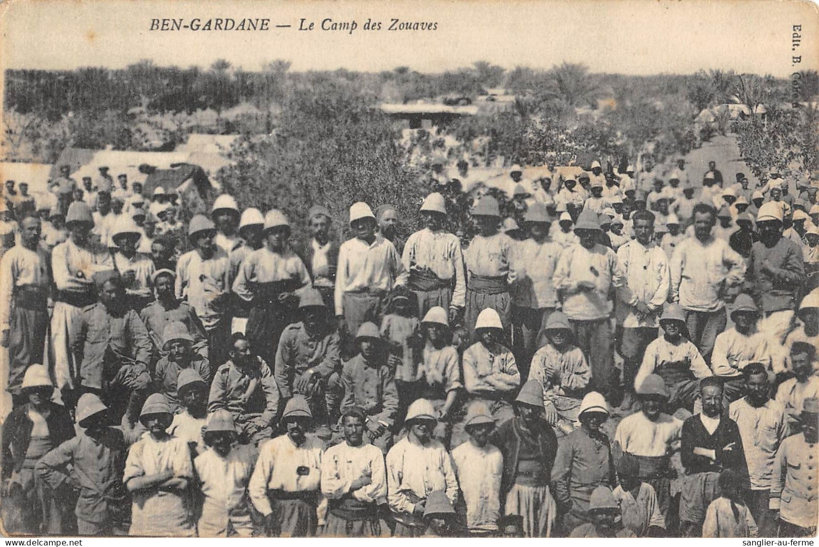 CPA ALGER / BEN GARDANE / LE CAMP DES ZOUAVES - Andere & Zonder Classificatie