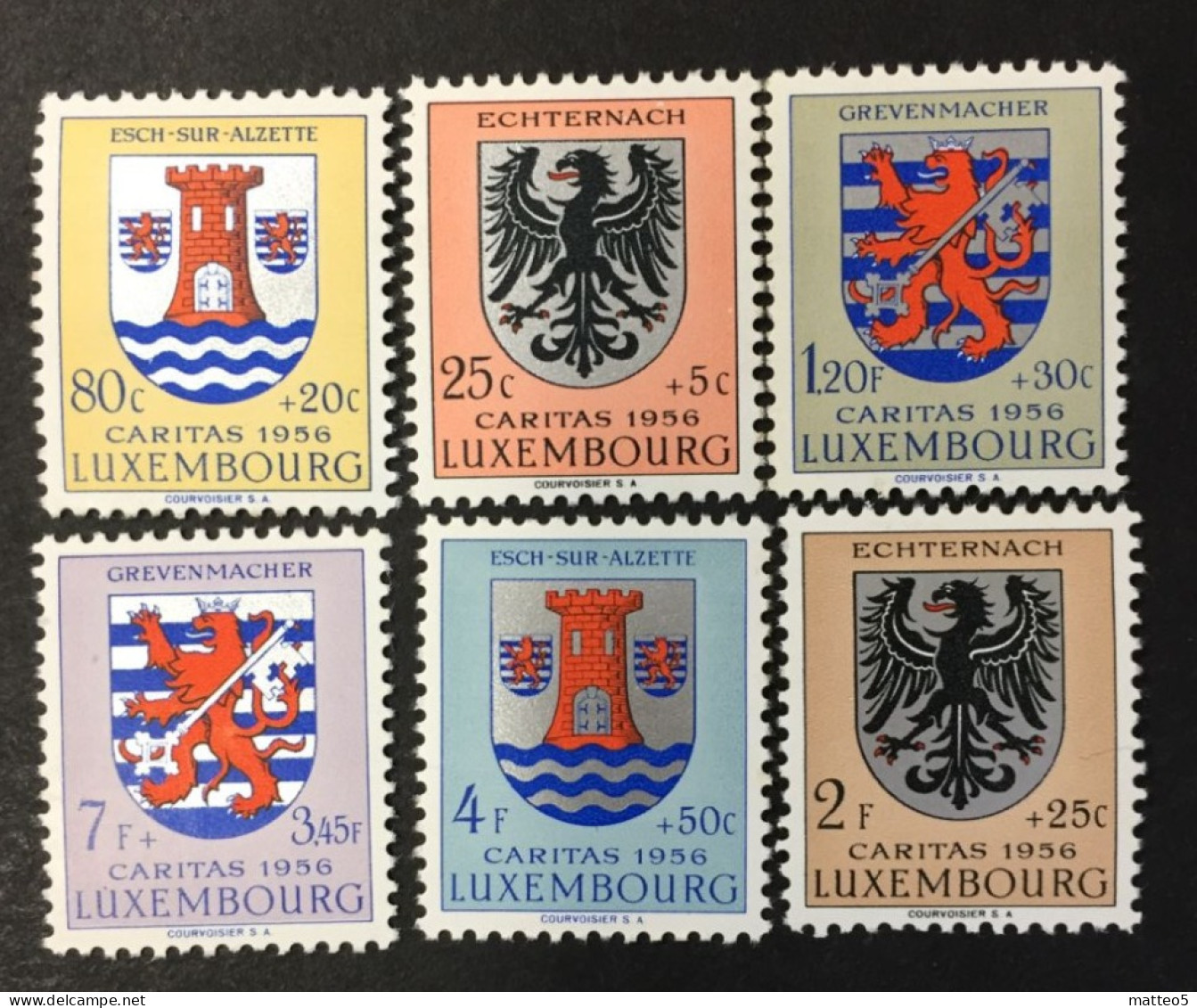 1956 Luxemburg - Caritas - Coat Of Arms - National Of Cantons Welfare Fund - Unused - Ungebraucht