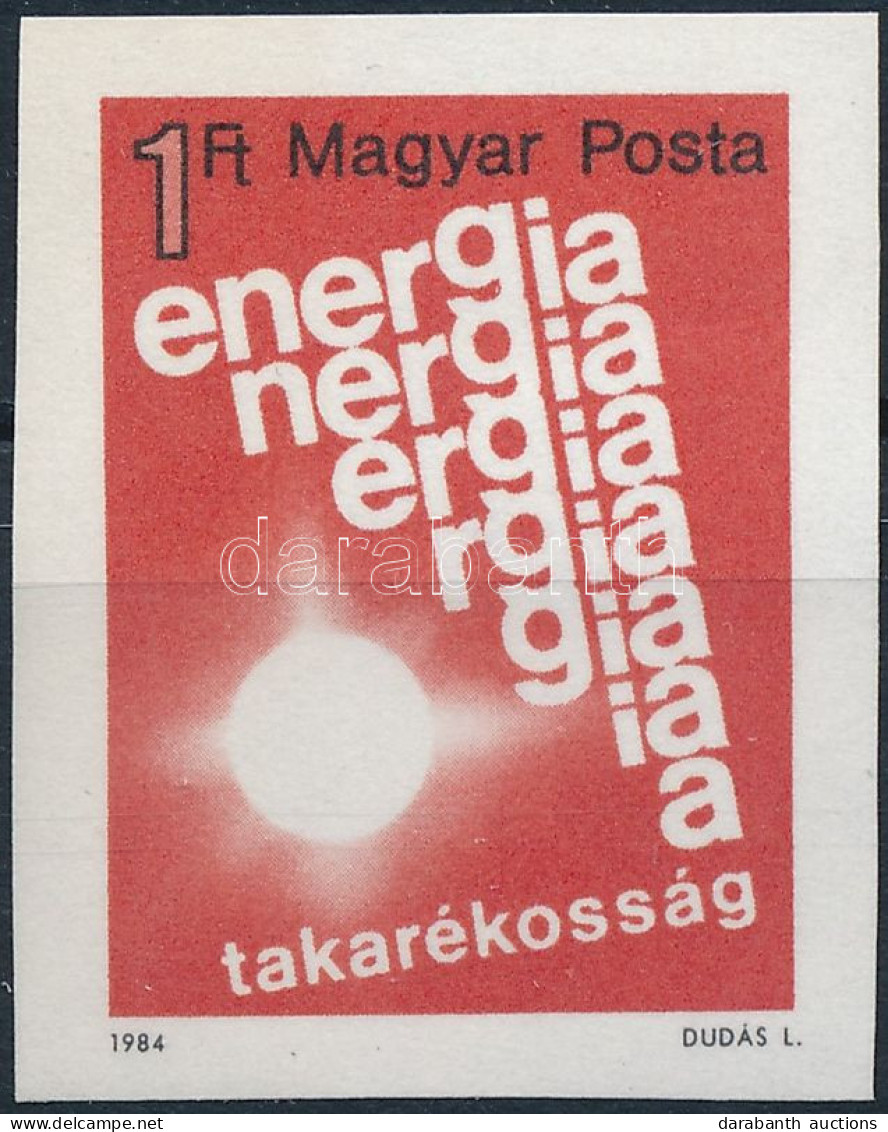 ** 1984 Energiatakarékosság Vágott Bélyeg - Altri & Non Classificati