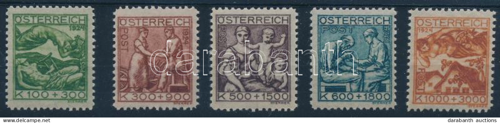 ** Ausztria 1924 Mi 442-446 (Mi EUR 90,-) - Autres & Non Classés