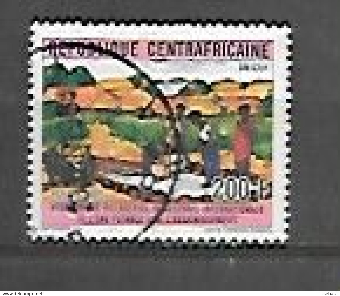 TIMBRE OBLITERE DE CENTRAFRIQUE DE 1987 N° MICHEL 1299 - Central African Republic