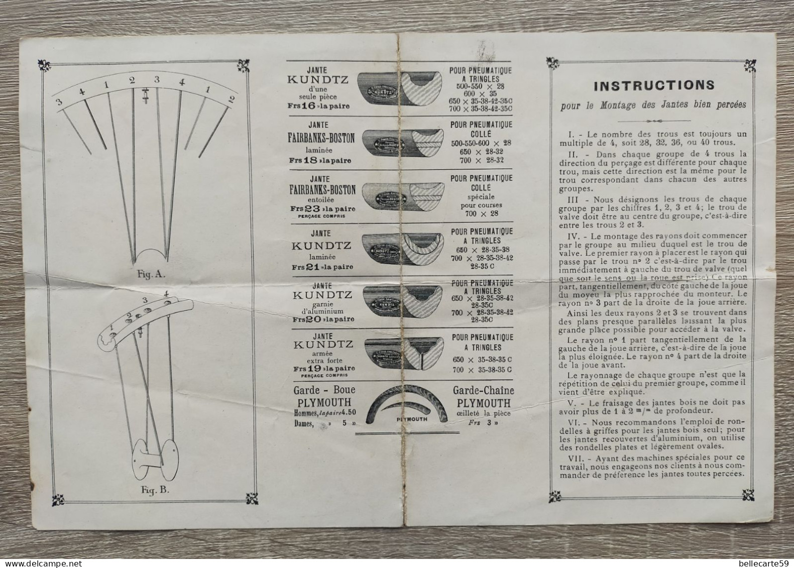 Ancienne Publicité JANTES EN BOIS KUNDTZ FAIRBANKS BOSTON - Werbung