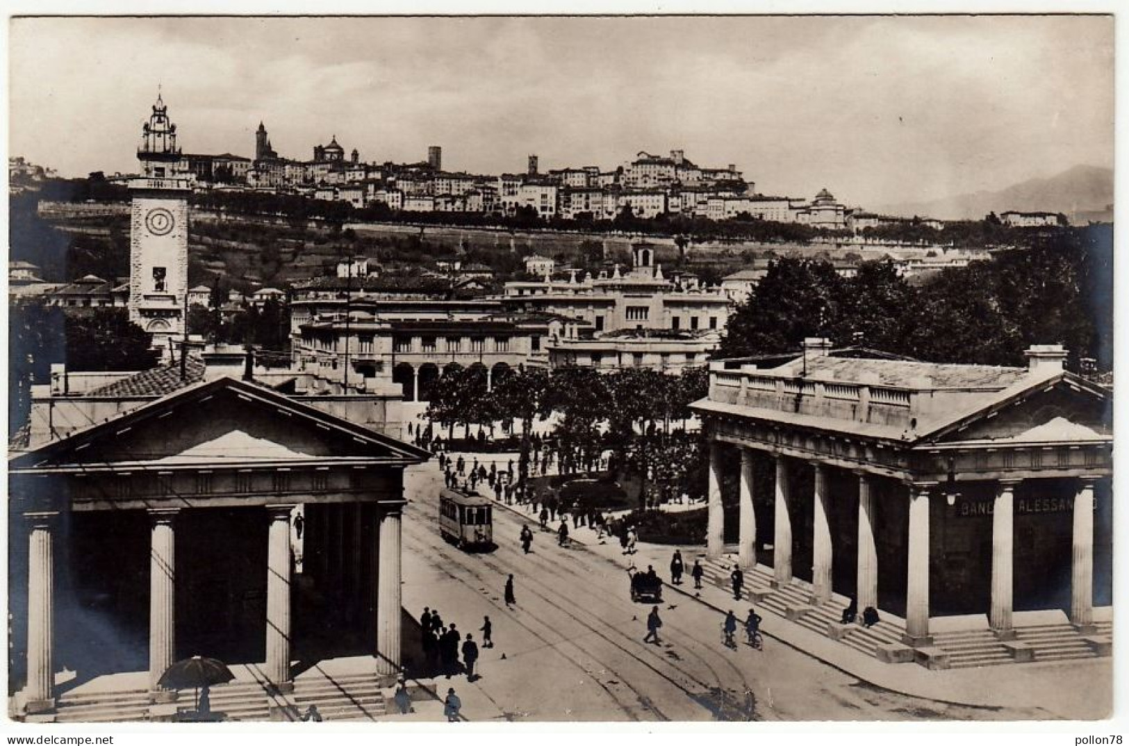 BERGAMO ALTA - VISTA DA PORTA NUOVA - Vedi Retro - Formato Piccolo - Bergamo