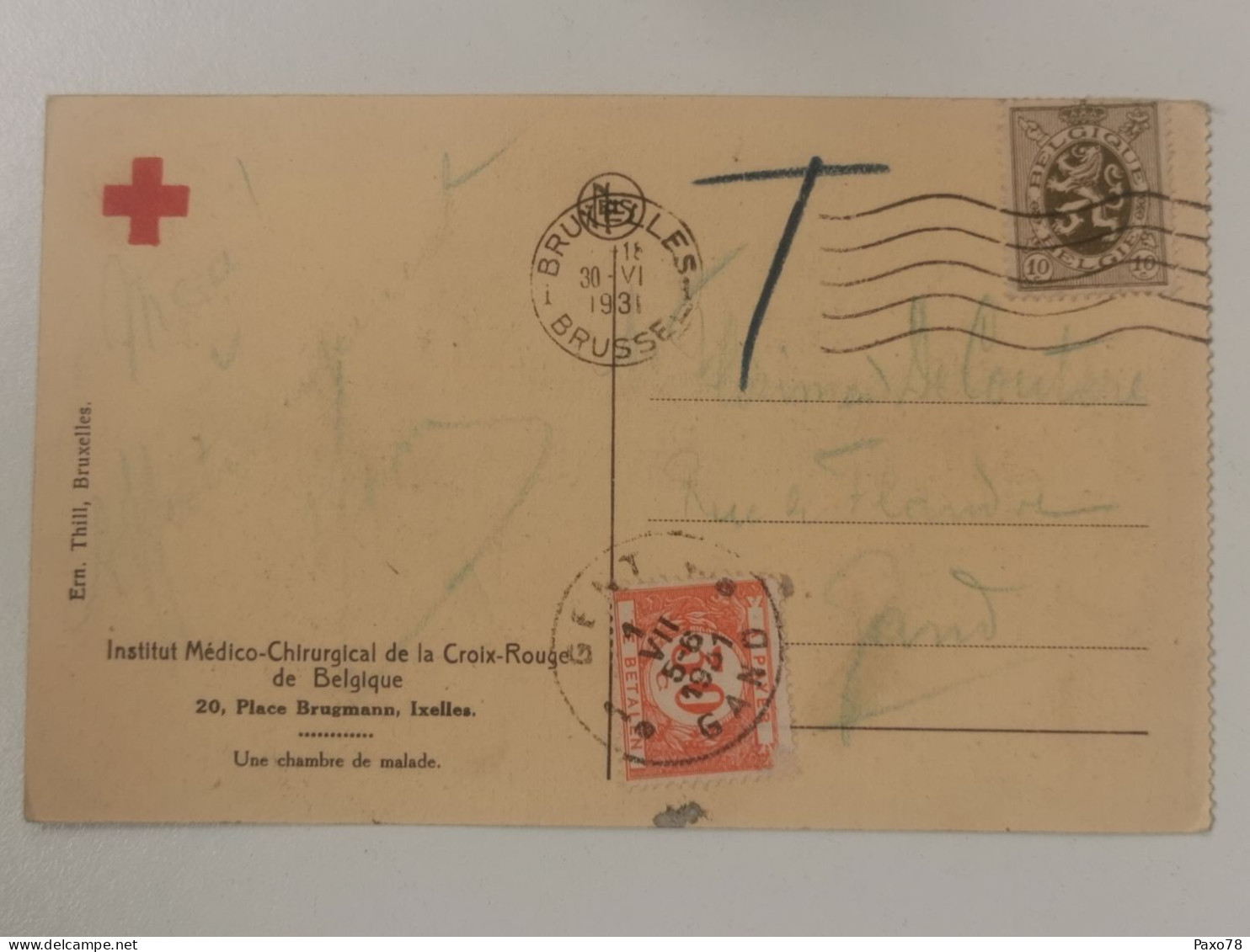 Ixelles, Institut Medico Chirurgical De La Croix Rouge, Une Chambre De Malade - Ixelles - Elsene