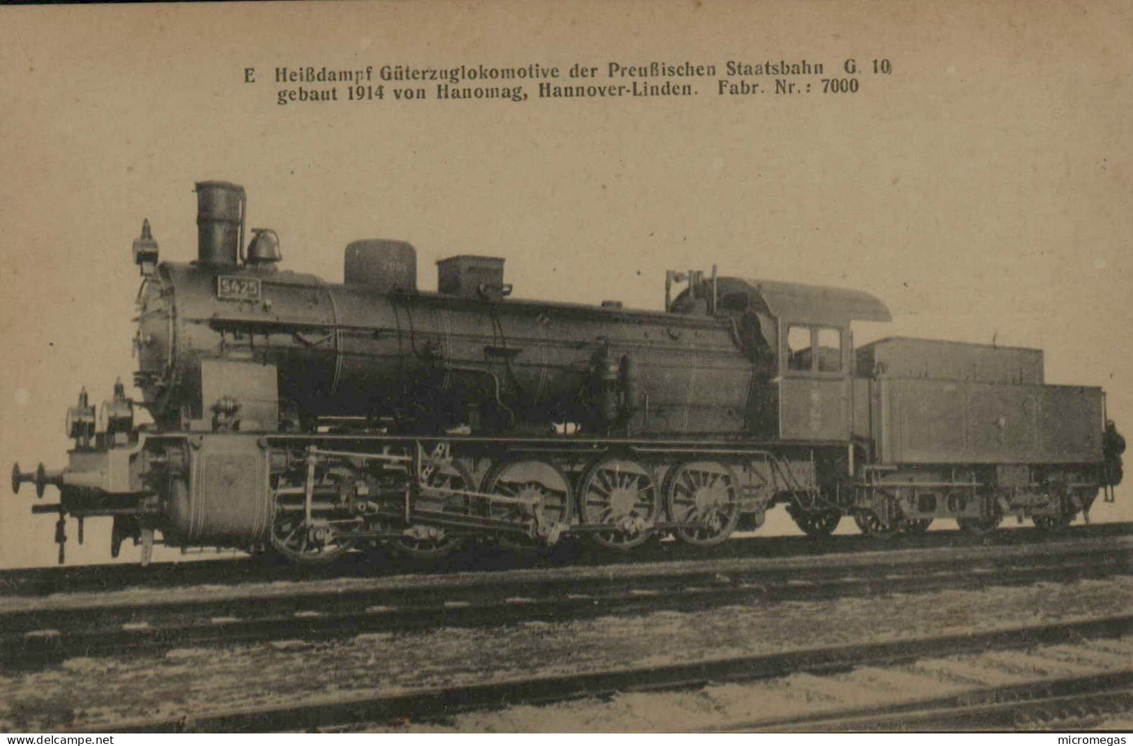 E. Heissdampf-Güterzuglokomotive Der Preussischen Staatsbahn,  G 10, Hanomag - Eisenbahnen