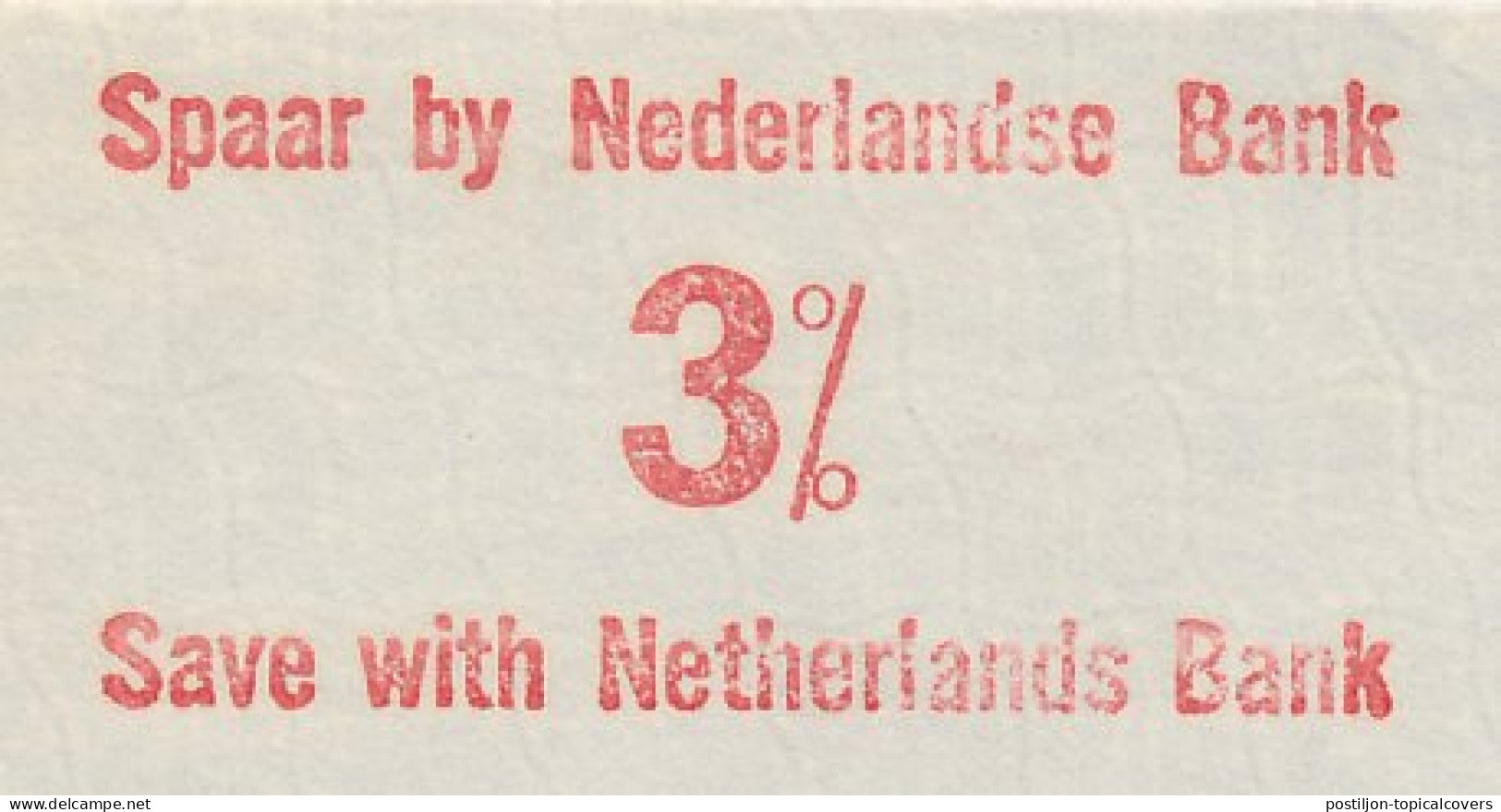 Meter Cover South Africa 1953 Save With Netherlands Bank - Unclassified